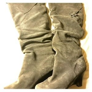 Naughty Monkey Suede Knee High Slouch Boots